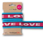 Bio Stripe Me - Icon Col. 71 - türkis/bordeaux/azalea/meringa - Sparkle - Hamburger Liebe